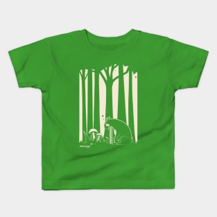 Cute monster 's mushroom trip in the forest Kids T-Shirt